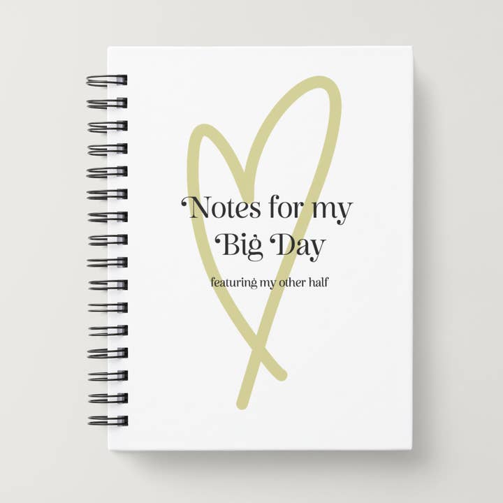 Notes For My Big Day - Notebook for wholesale by Quirky Doodles