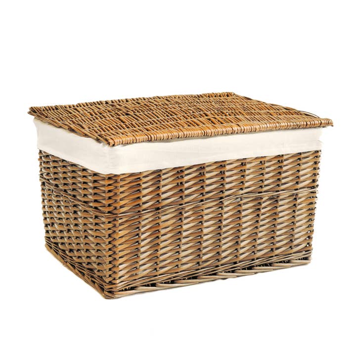 Arthur Cameron - Wholesale Basket - Natural Wicker Storage Basket Hamper with Lining & Lid8