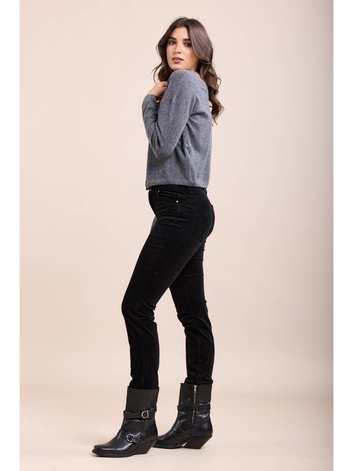 Toxik3 - Wholesale Pants - Women's - Toxik3 pantalon slim push-up stretch en velours milleraies26