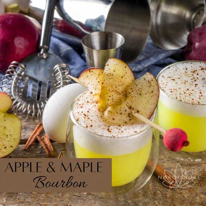 Apples & Maple Bourbon for wholesale by Northshore Candle Co.