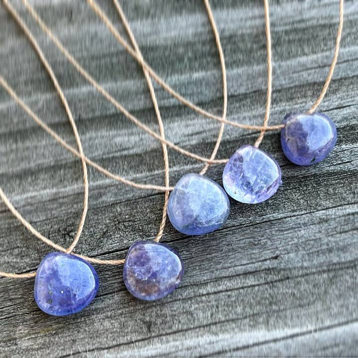 Merelani Designs - Wholesale Pendant/charm necklace - Tanzanite Gemstone Smooth Teardrop Necklace2