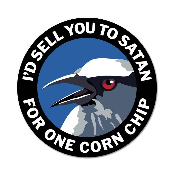 Corn Chip Vinyl Sticker for wholesale by The Mincing Mockingbird