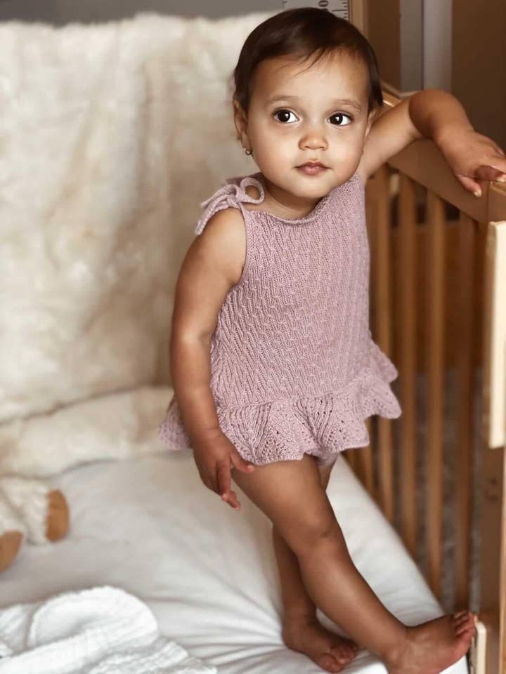 Penny romper | mauve for wholesale on Faire