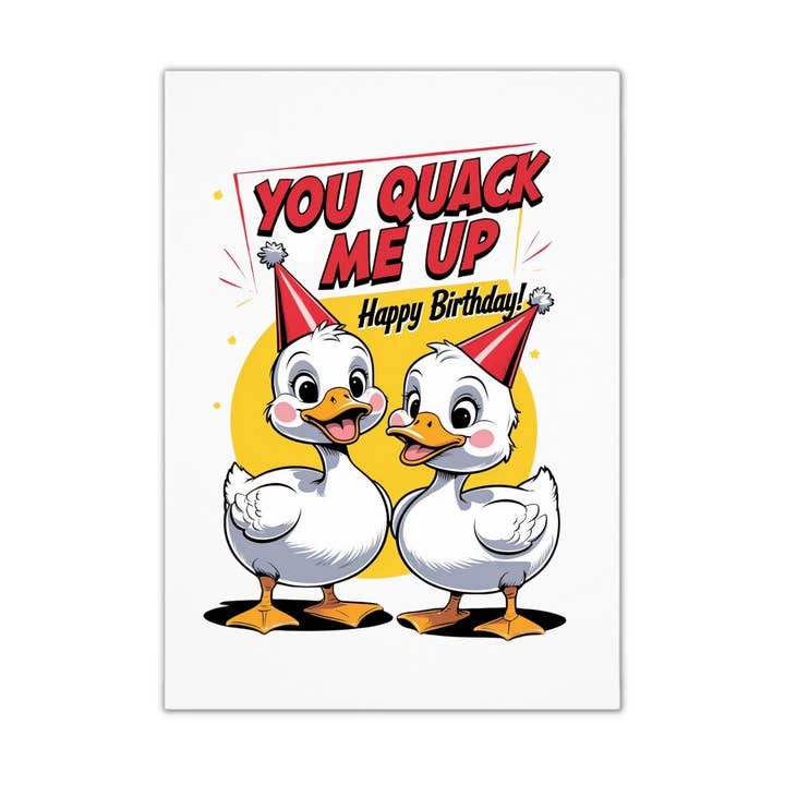 Unique Funny Birthday Card - Quack Duck for wholesale by Smirk & Scribble