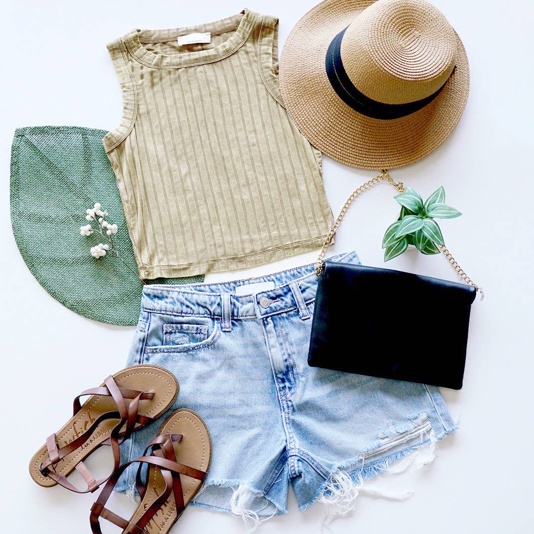 42POPS - Wholesale Tank Top - Women's - `.Ribbed Sleeveless Crop Tank Top13