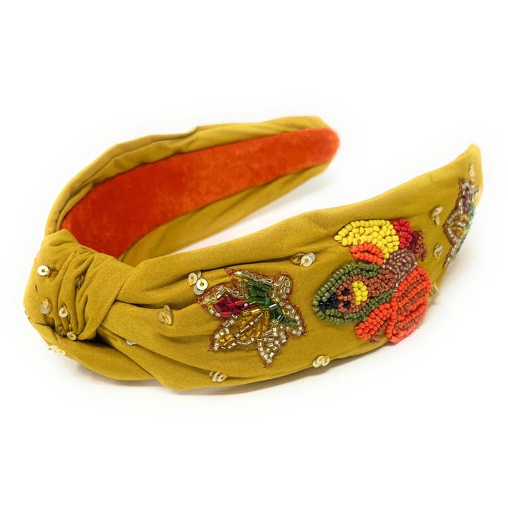 Bandolete com Nó e Peru Decorado à Mão com Missangas por atacado de Twine and Love