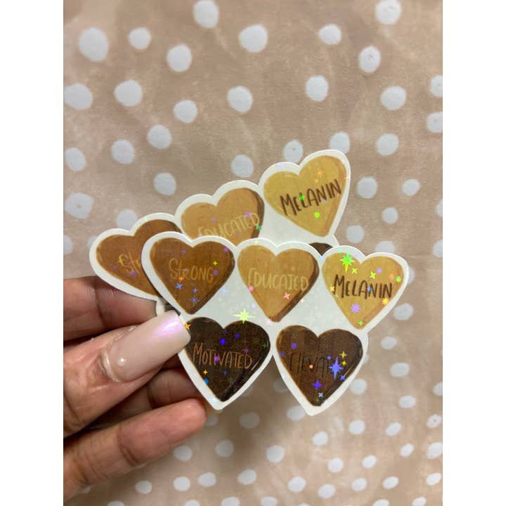 Strong Melanin Vinyl Sticker for wholesale by Mapp Designs Stationery