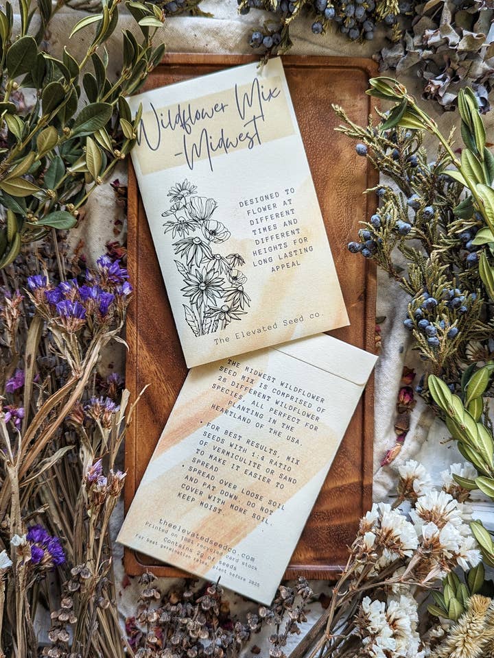 Wildflower Garden Seed Mix- Midwest Blend for wholesale by The Elevated Seed Co.