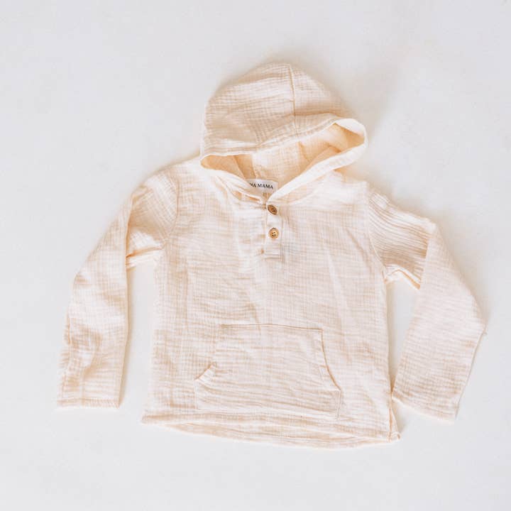 Camisa de muselina con capucha para mamá e hijo, para niño para venta al por mayor de HAHA MAMA Clothing