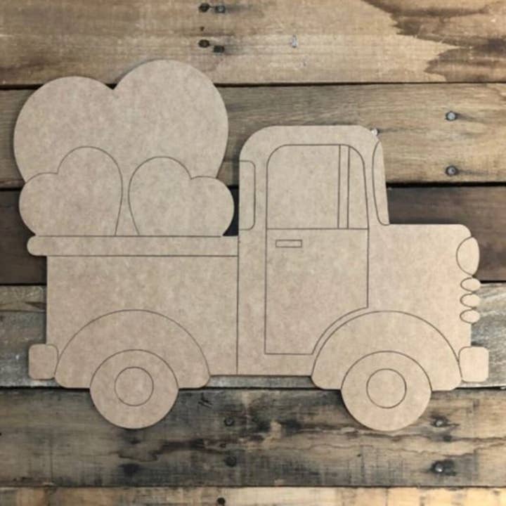 Maling og sip: DIY trækunstsæt, vintage lastbil og hjerter for engroshandel hos Honey And Sugar Designs