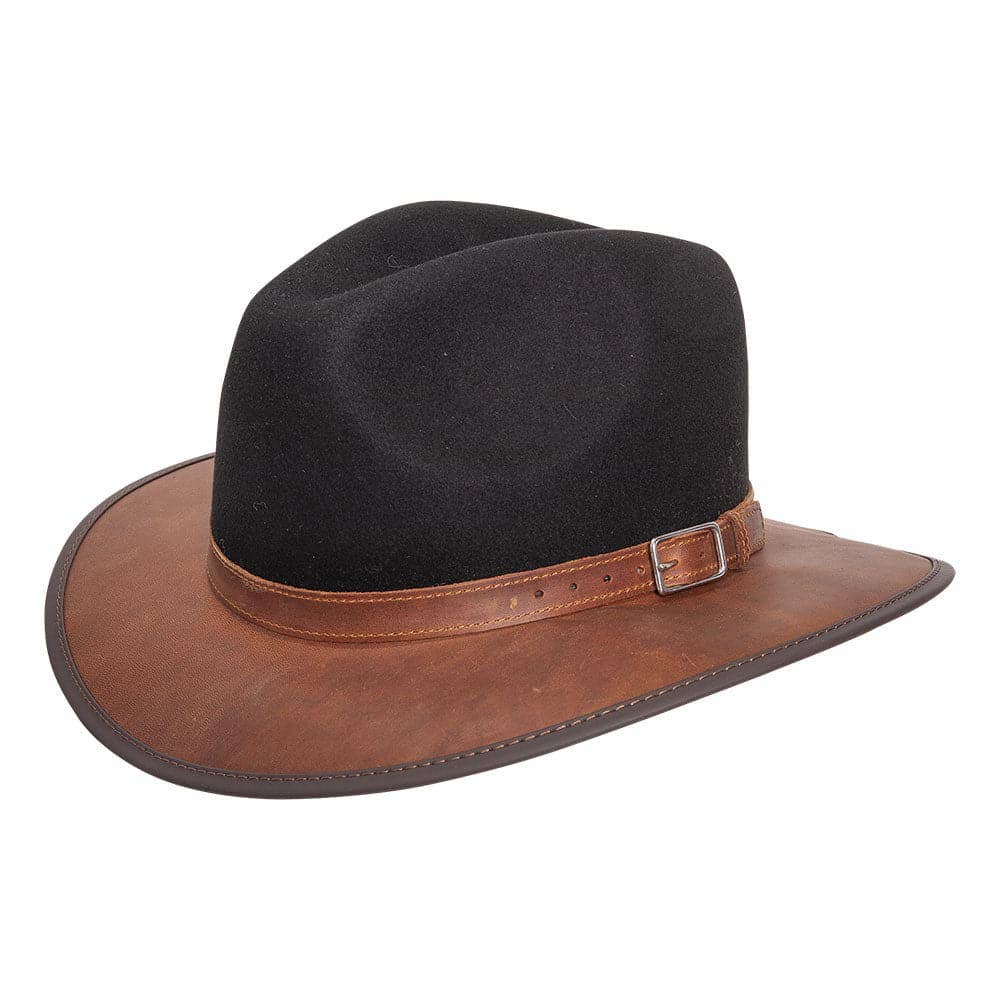 American Hat Makers - Wholesale Fedora - Unisex - Wool Felt Leather Outdoor Fedora Style - Summit15
