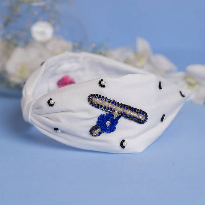 Betty Cooper Iniziale Embroidered Headband - Y for wholesale by Elaa