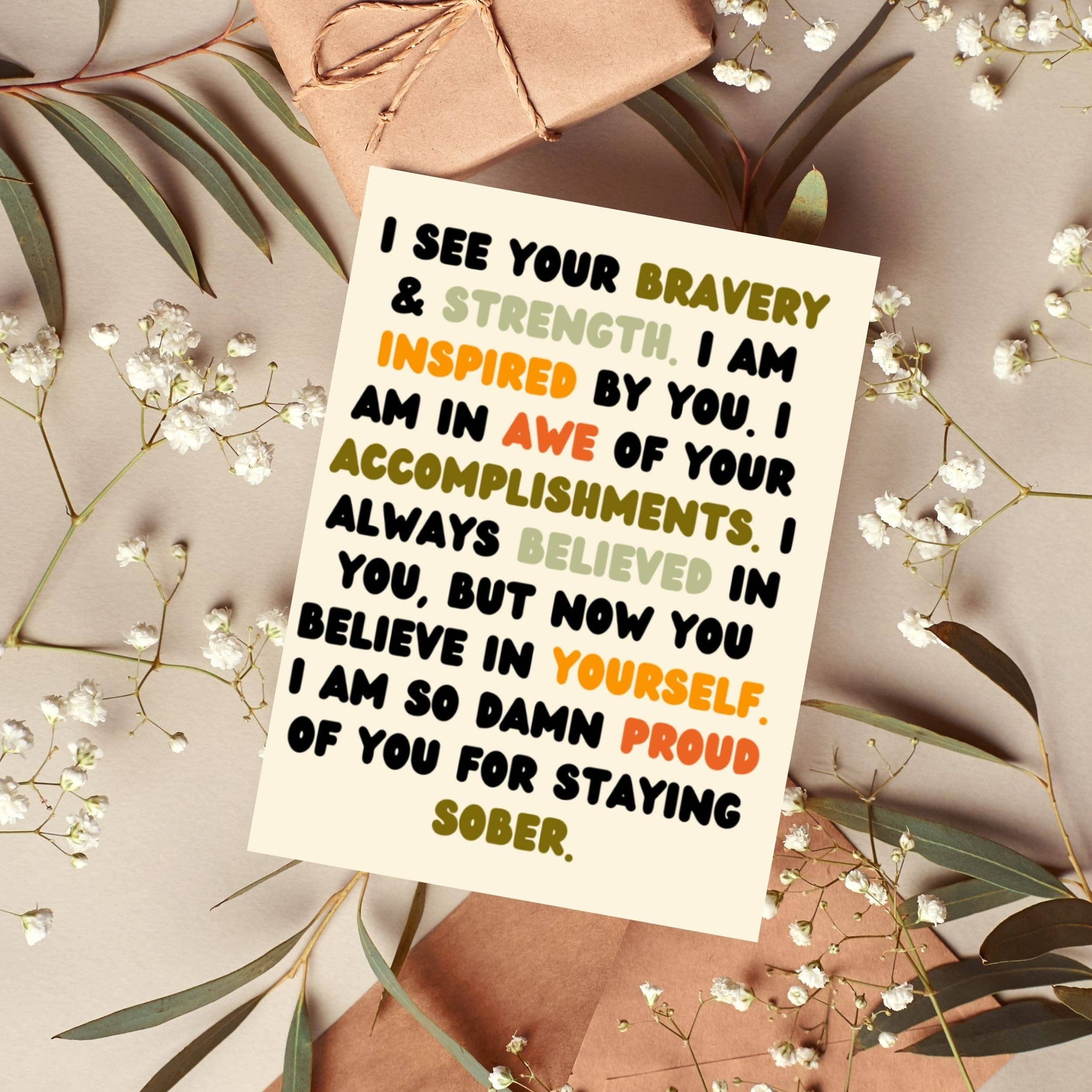 As Told By Ellie - Wholesale Encouragement Card - Sobriety Card, Proud of You Sober Gift, Sobriety Gifts0