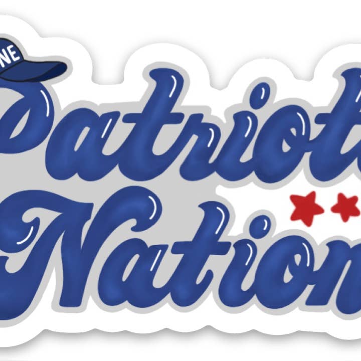 Patriots Nation New England Sticker for wholesale by Maggie Moore Studio
