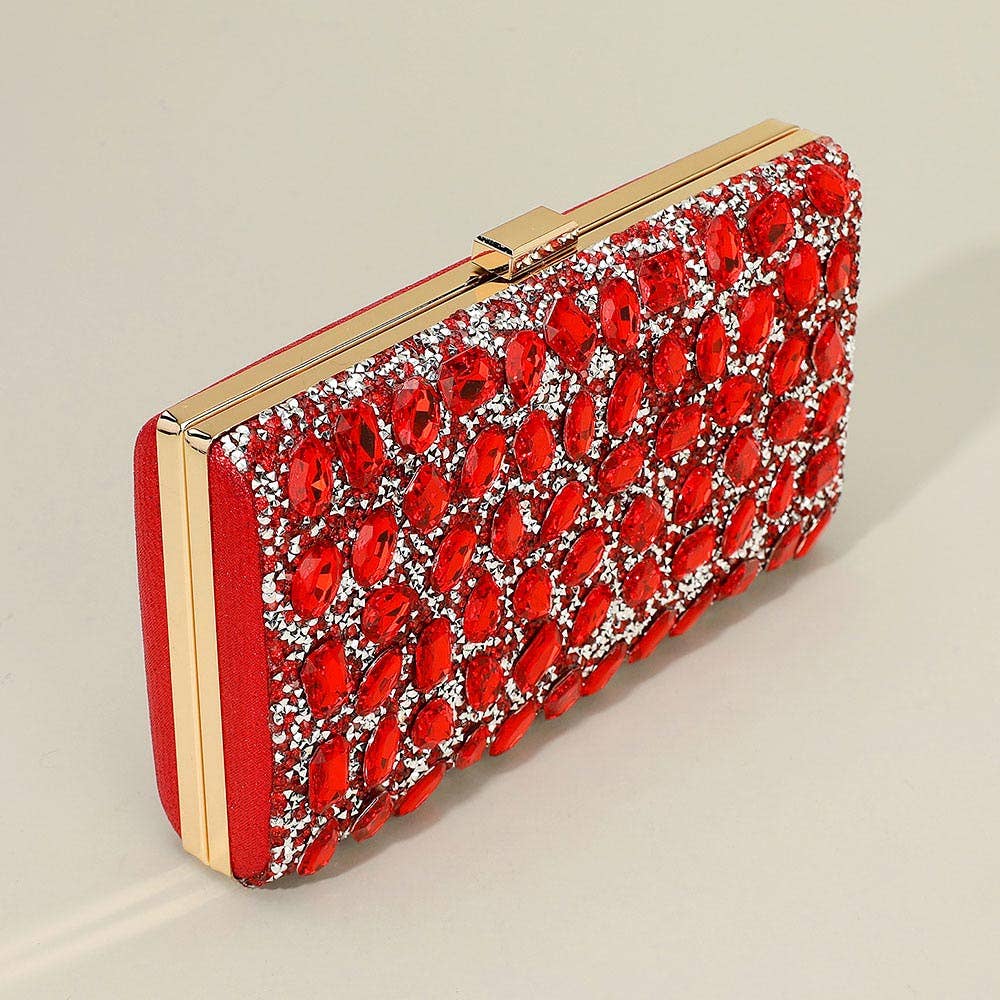 Sensibling Corp. - Wholesale Clutch Bag - Women's - Faceted Stone Embellished Evening Clutch Bag5
