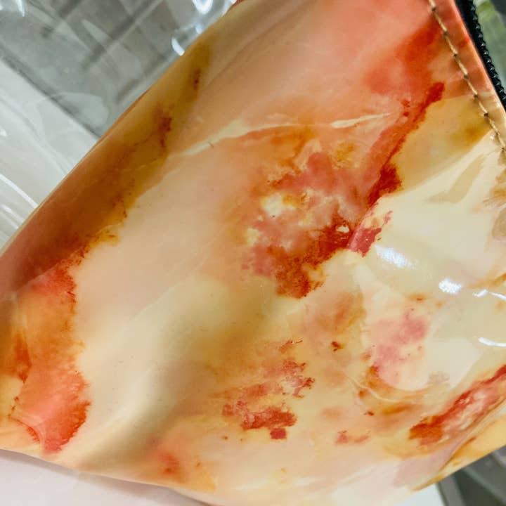 Justin & Taylor – Großhandel Schmink-/Kosmetiktasche – Marbleized Cloud | Kosmetiktaschen-Set mit 2 Beuteln — marmorierte und durchsichtige Beutel6