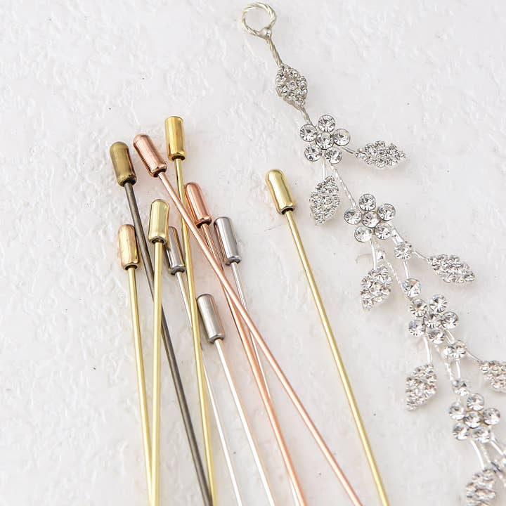 AK Brand - Wholesale Hat accessory – Women's - Elegant Hat Pin Bendable 8 inch Long12