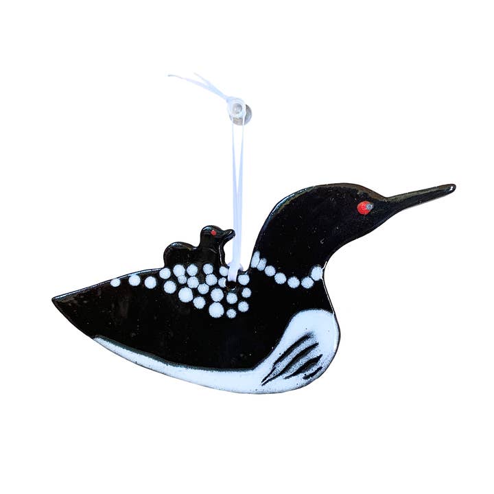 Wayne Village Pottery - Wholesale Ornament - Loon with Chick Ornament