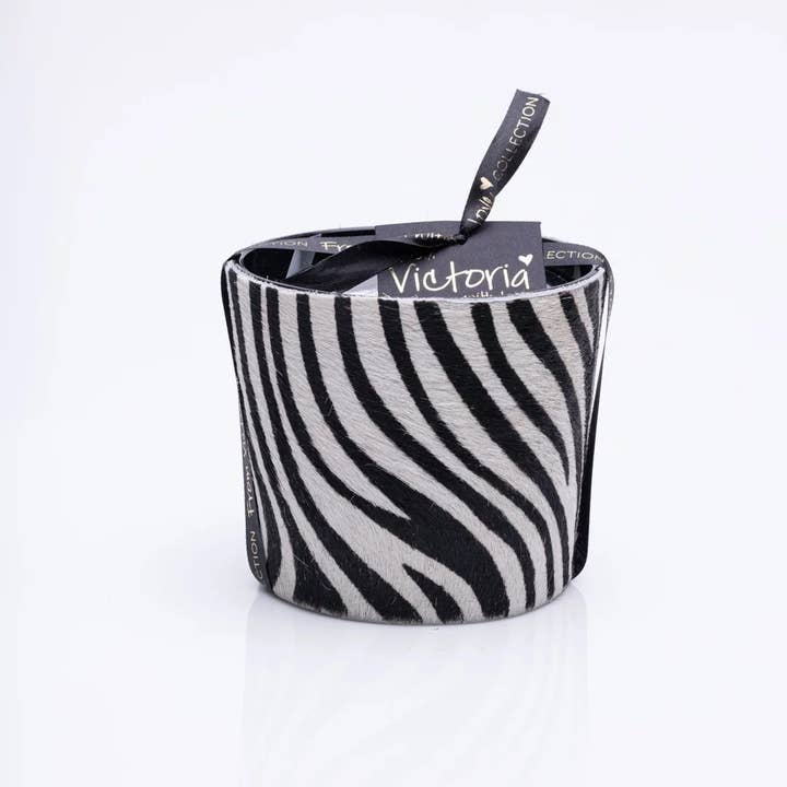 Sable Decorative Scented Design Candle - Zebra Black for wholesale on Faire