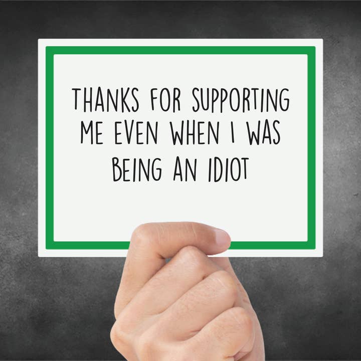 Snarky Card - Thank You - Thanks For Supporting for wholesale by Snarky Megs