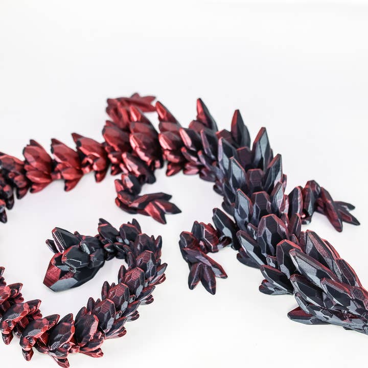 Ruby’s dragons - Venta al por mayor Figura decorativa - Dragones medianos impresos en 3D sin alas – Colores surtidos9