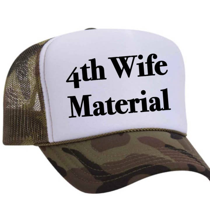 Inappropriate Trucker Hats - Venta al por mayor Gorra trucker - Mujer - Gorra de camionero 4th Wife Material17