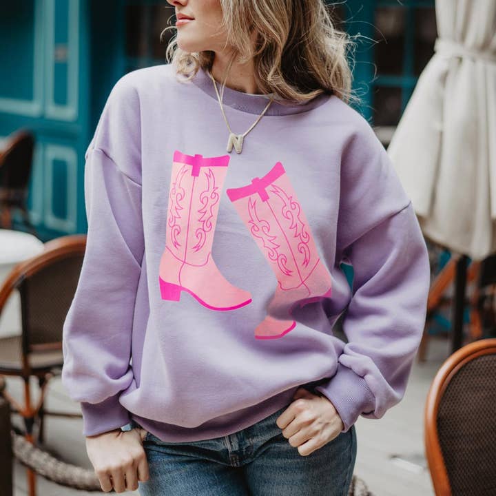 Sudadera Kicking Boots Western Graphic para venta al por mayor de Katydid