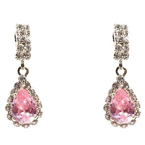 Diacly – wholesale Dangle earrings – Modern Bar Pear Dangle Rhinestone Earrings5