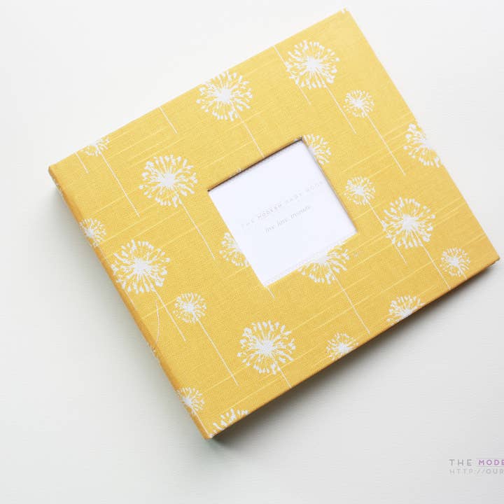 Álbum de recuerdos de diente de león amarillo | floral, álbum de recortes para venta al por mayor de Oalalax Bebe