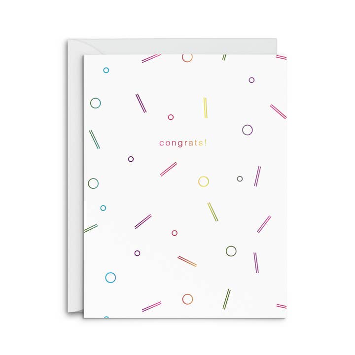 Congrats Confetti wenskaart voor wholesale door Smitten on Paper