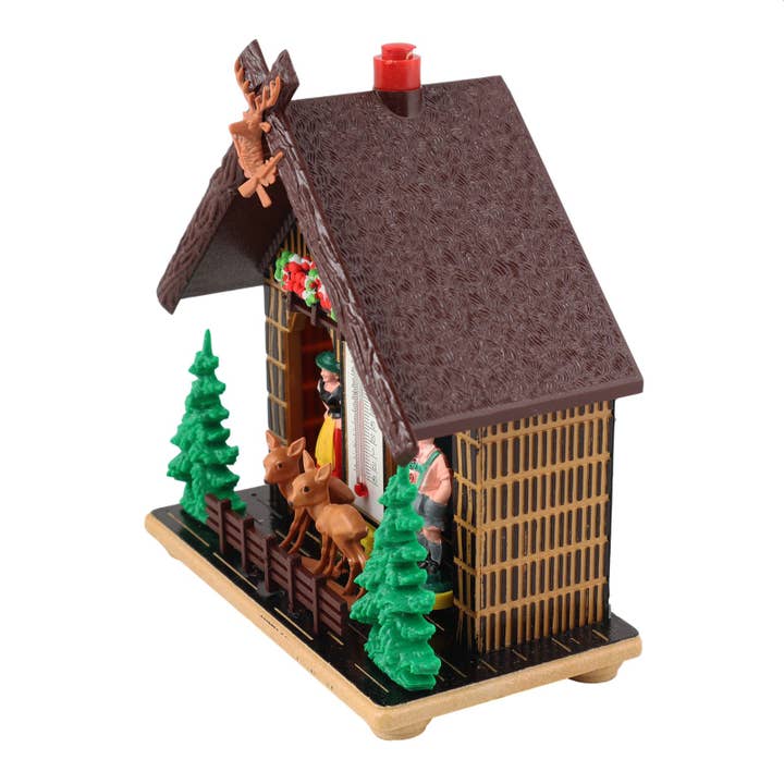 Tribal Trade GmbH - Wholesale Decorative Figurine - Wetterhaus Thermometer Bayern Bavarian Forest Cabin Retro