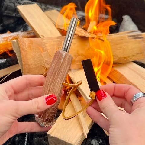 Montana Antler Mercantile - Wholesale Lighter - Elk Antler Fire Starter – Outdoor Survival Tool0