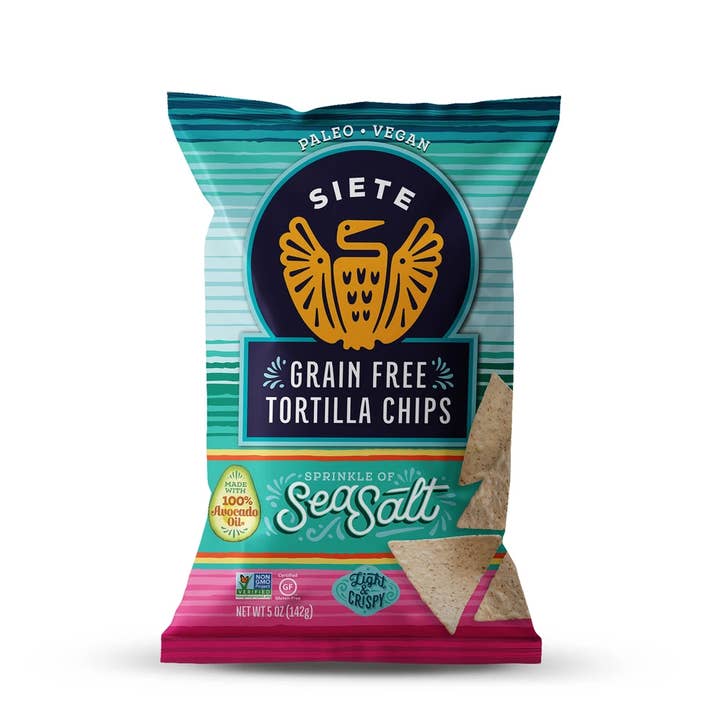 Siete Foods - Wholesale Chips - 5oz Sea Salt Grain Free Tortilla Chips-24 bags