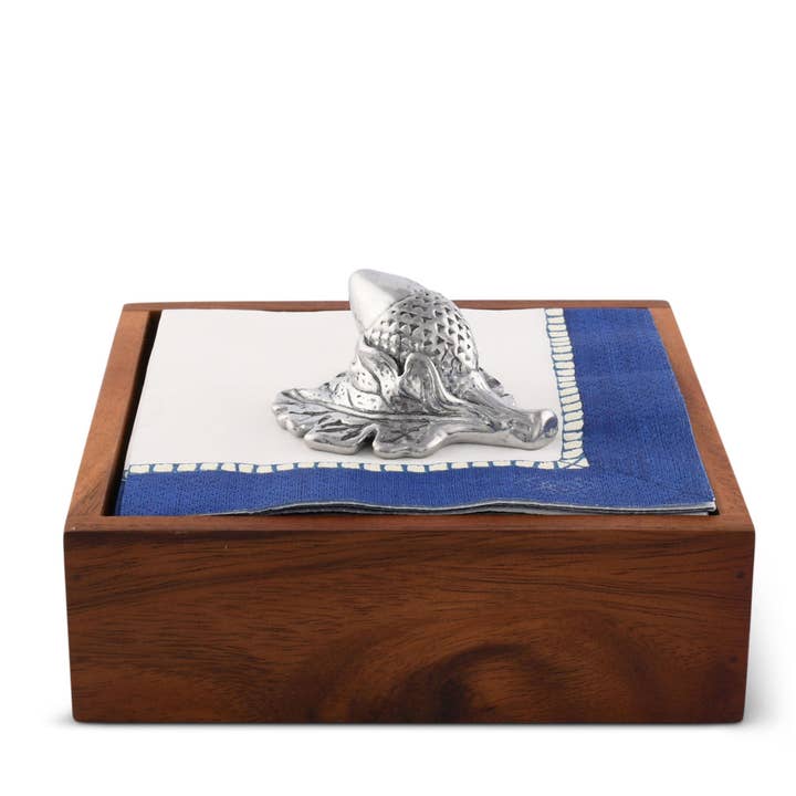 Arthur Court - Wholesale Napkin Holder - Large Aluminan Acorn Napkin Weight