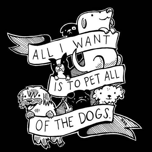 Silver Sprocket - Wholesale Sticker - Sticker: All I Want Is To Pet All Of The Dogs