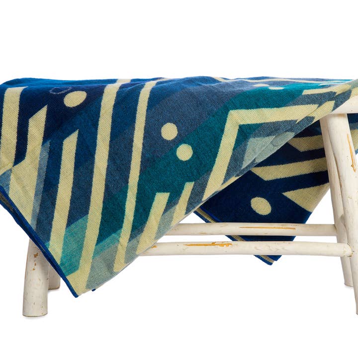 Mini Alpaca Blanket - Imbabura Blue - 110 X 185 cm for wholesale by EcuaFina