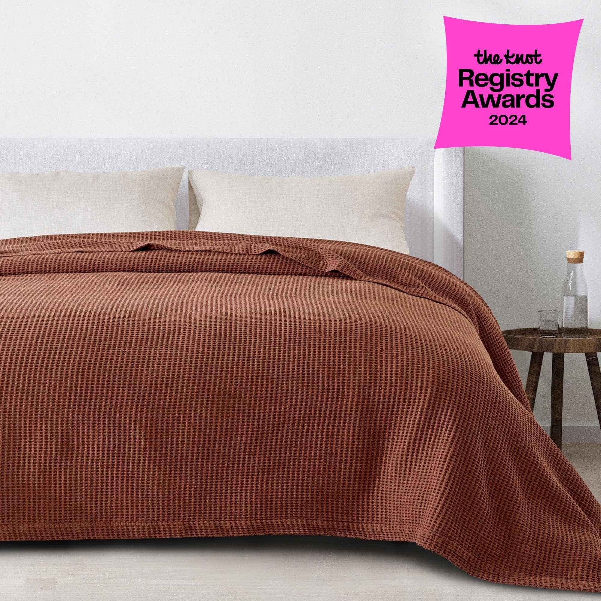 BH Collective - Wholesale Bedding Blanket - Bed Blanket - 100% Cotton Waffle Weave - Mikala Collection30