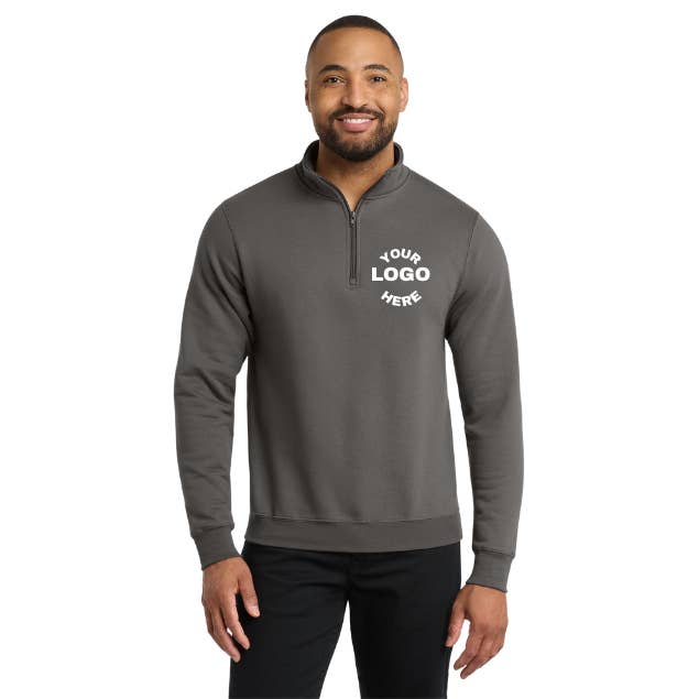 Custom Port & Co™ Core Fleece 1/4-Zip Pullover Sweatshirt for wholesale by Hansjay creations