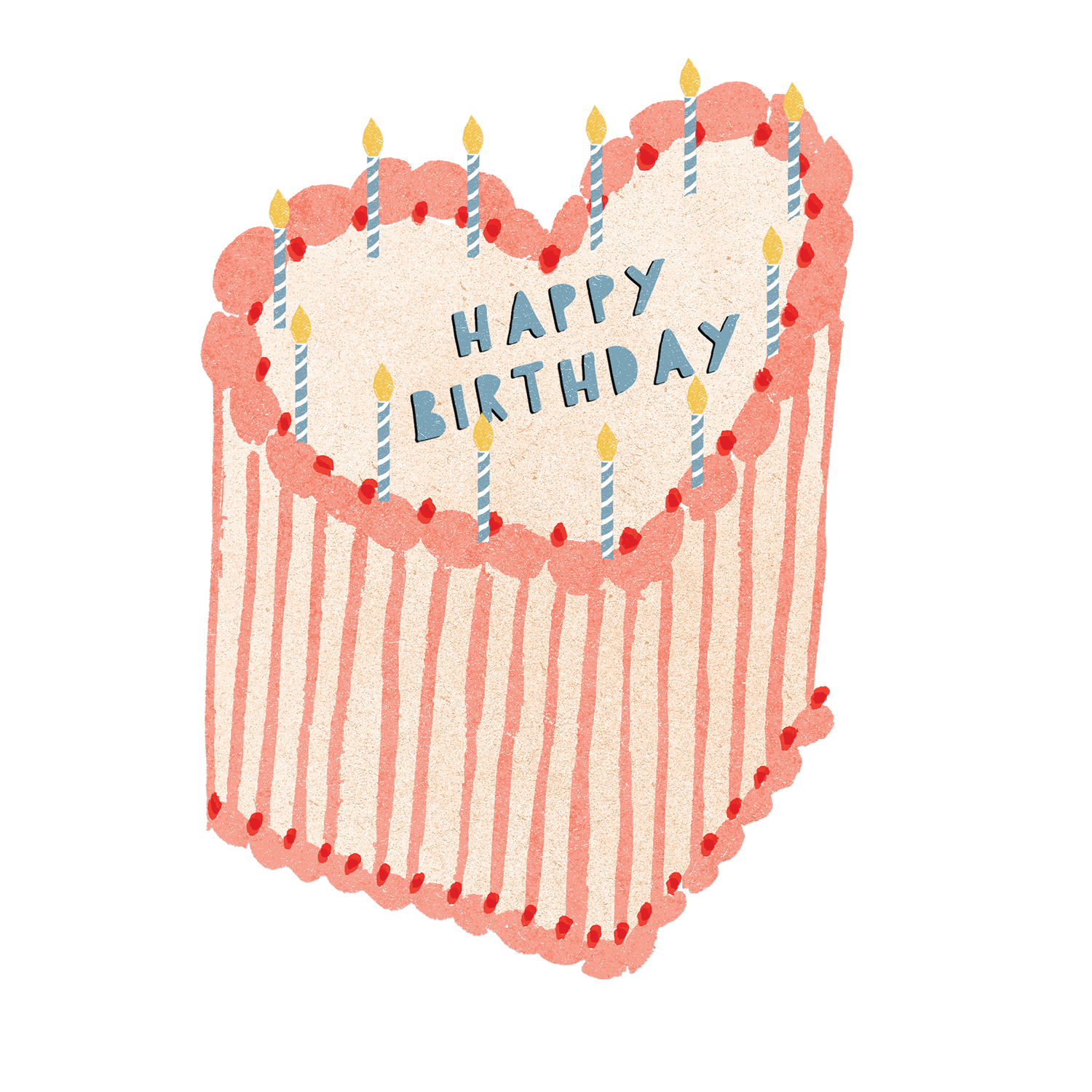 Isatopia - Wholesale Sticker - Heart Cake - individual sticker0