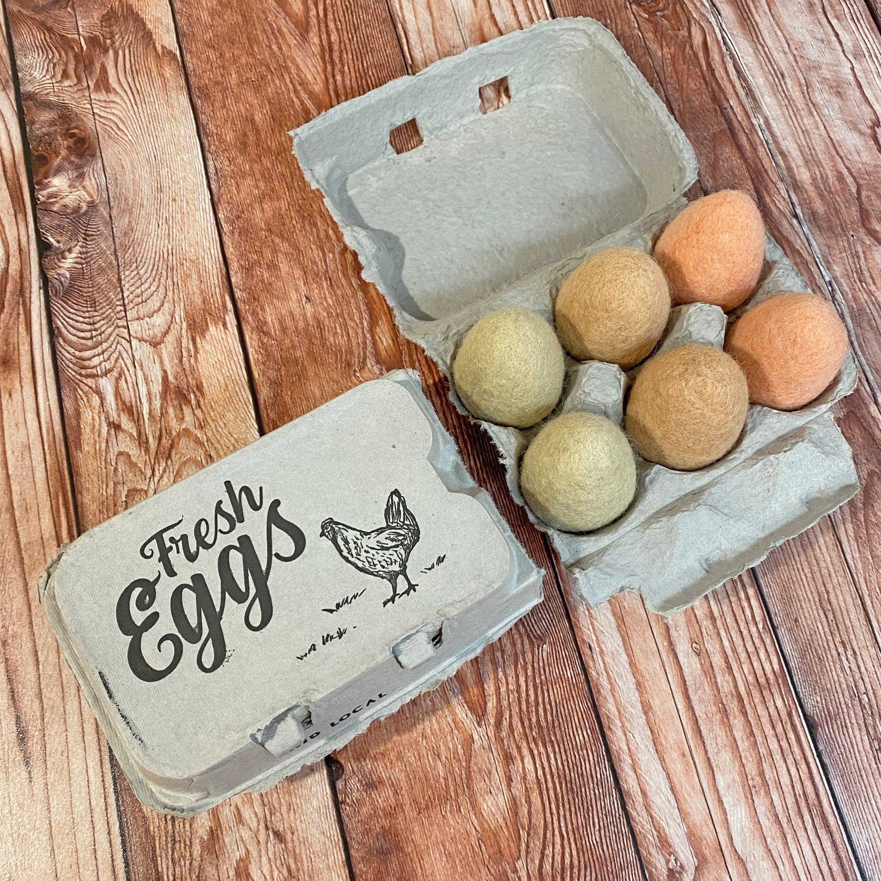 Oakwind Hollow - Wholesale Decorative tabletop object - Half Dozen Felt Eggs Local Eggs Farmhouse Rustic Decor2