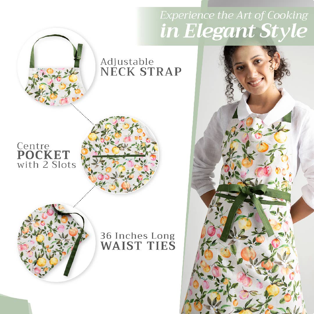 Maison d'Hermine - Design in Every Thread - Wholesale Apron - Apron 100% Cotton - Everyday Cooking - Soleil Fruite4