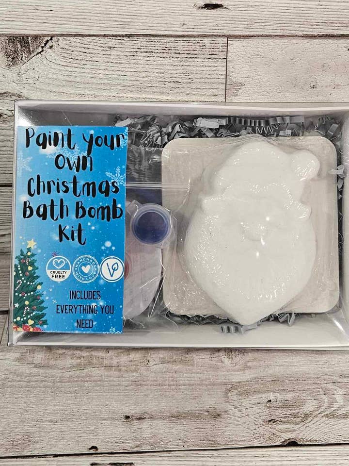 Santa Face Paint your own Bath Bomb Kit for wholesale by The Soap Sisters