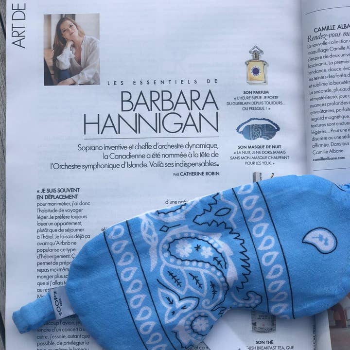 SOOPZ - Wholesale Slaap-/oogmasker - Verkoelende en verwarmende oogmasker van katoen met bandanapatroon1