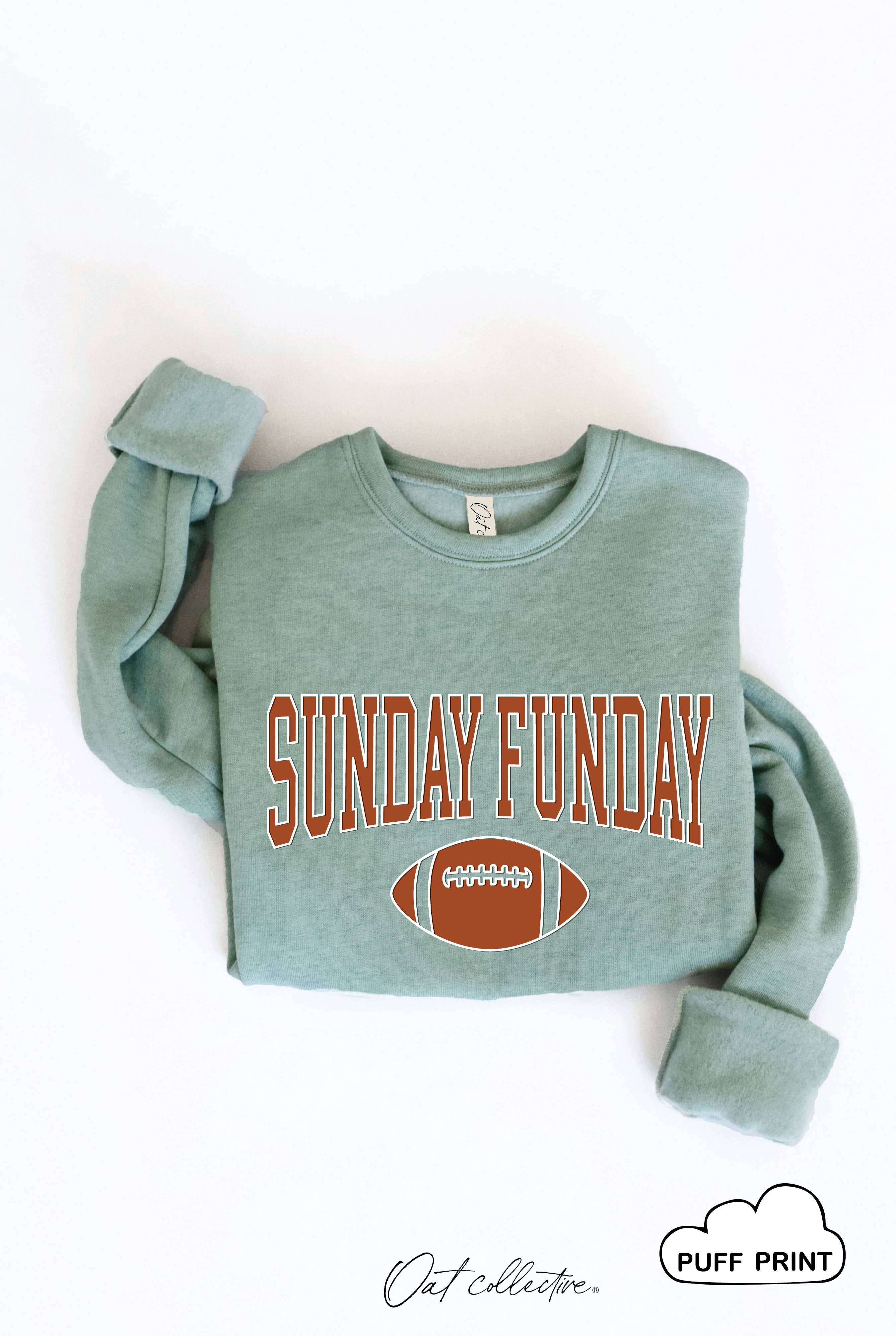 OAT COLLECTIVE - Wholesale Graphic Sweatshirt - Women's - SUNDAY FUNDAY PUFF Graphic Sweatshirt1