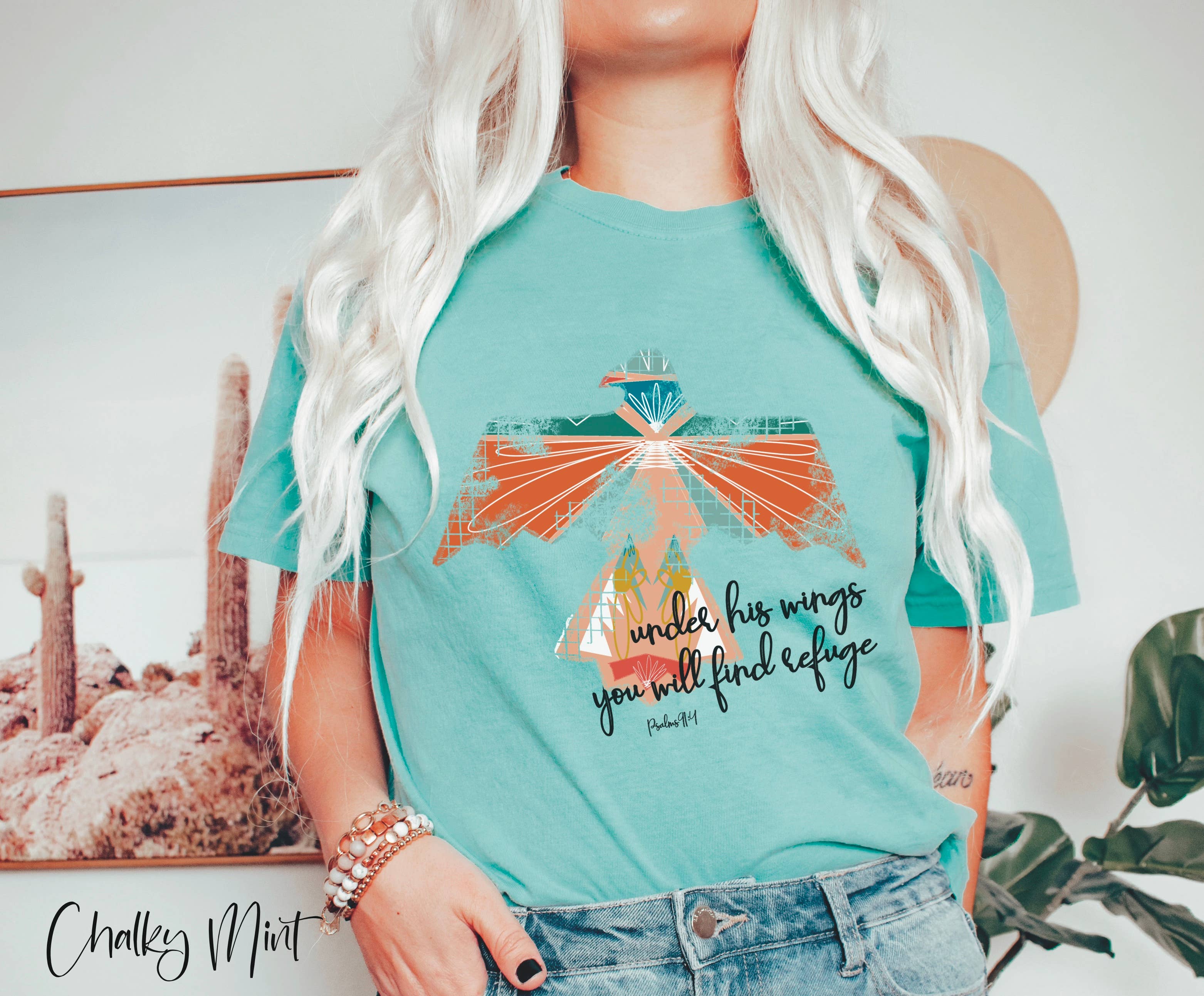 REMOVED BRAND - Wholesale Screen Printed T-Shirt - Women's - Christian Boho Style Graphic Tee - Punch Tee Comfort Colors4