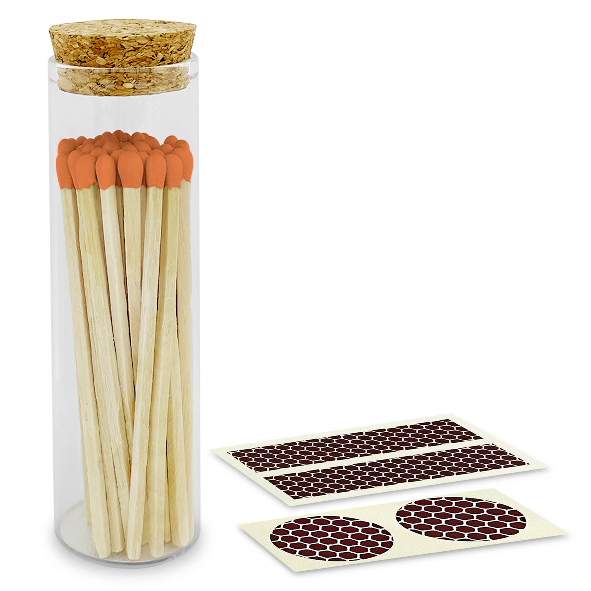 Thankful Greetings - Wholesale Matches - 4" Matches in Chic Cork Top Jar - Colors of Your Choice27