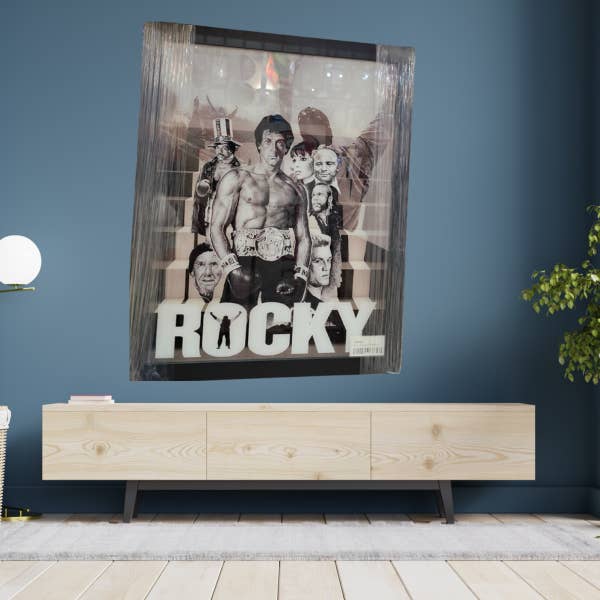Rocky Framed 14X18 Printed Glass Image Collage for wholesale by Sports Legends and More