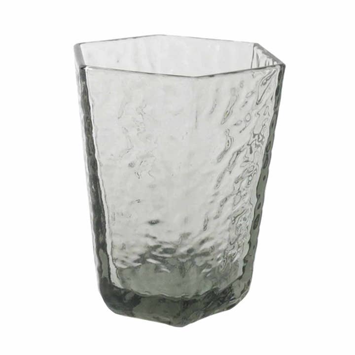 Rocky gray tumbler glass D8.5 H10cm for wholesale by Opjet Paris