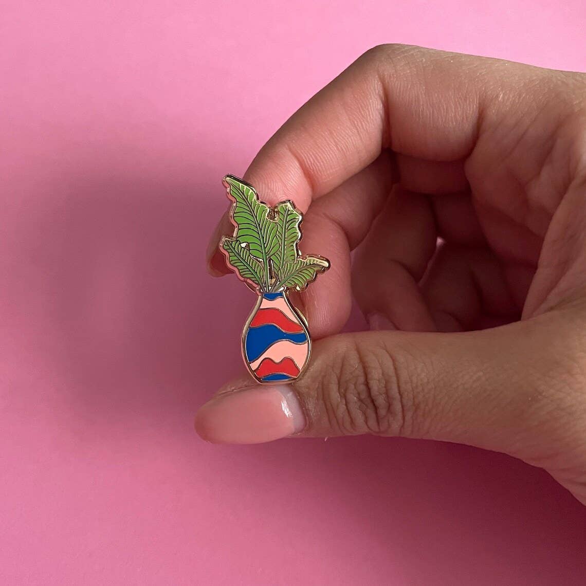 Roshni Desai & Things – wholesale Lapel pin/button – Potted Plant Pin Badge Plant Pin Enamel Pin Plant Enamel Pin