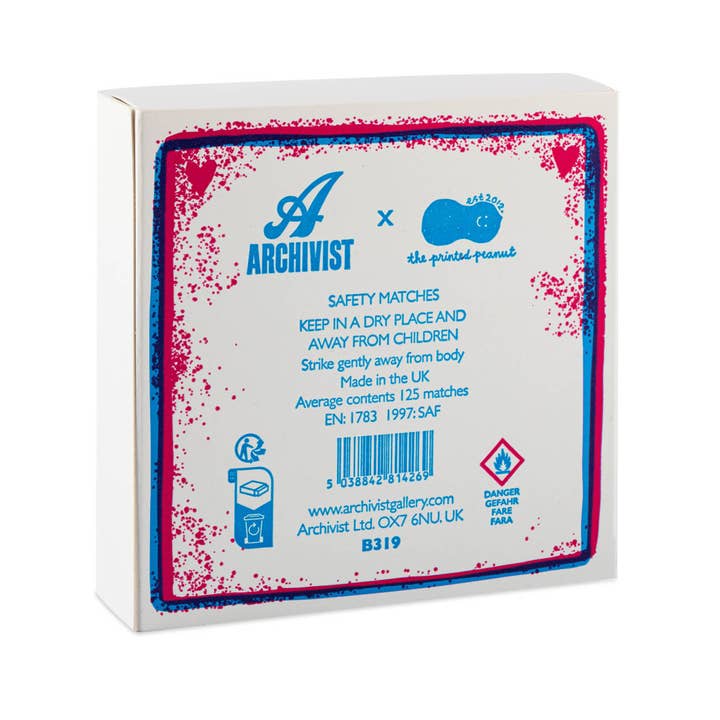 Archivist Gallery | Europe - Vendita all'ingrosso Fiammifero - Love Birds | Scatola quadrata di fiammiferi di sicurezza2